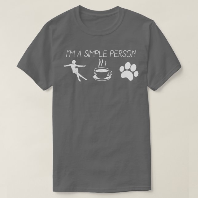 Camiseta Ix27m una persona simple patinando café y pe (Diseño del anverso)
