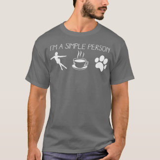 Camiseta Ix27m una persona simple patinando café y pe
