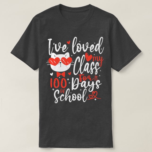 Camiseta Ix27ve Amó Mi Clase Durante 100 Días De Clase L (Diseño del anverso)