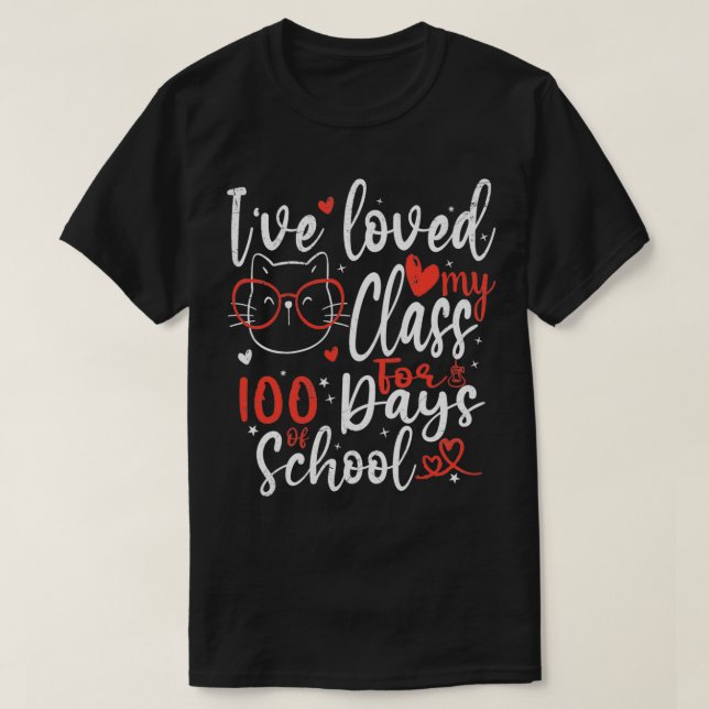 Camiseta Ix27ve Amó Mi Clase Durante 100 Días De Clase L (Diseño del anverso)