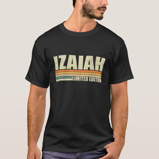 Camiseta Izaiah Gift Name Personalized Funny Retro Vintage (Anverso)