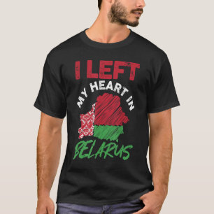 Camiseta Izquierda De Mi Corazón En Bielorrusia Minsk Bande