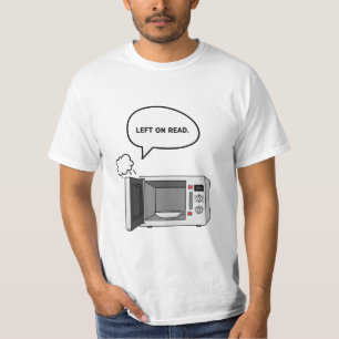 Camiseta "Izquierda en lectura" Microwave Chat Bubble Graph