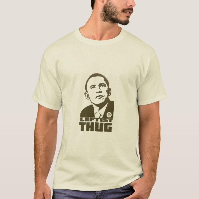 Camiseta izquierdista adulta del gamberro de Obama (Anverso)