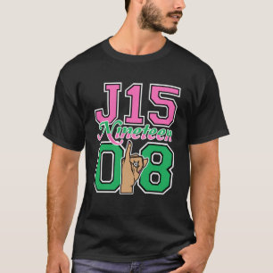 Camiseta J15 Diecinueve 08 Día de la fundadora AKA Rótulo d