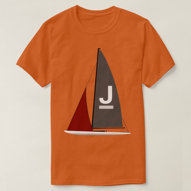 Camiseta J Boat J Clase Sailing Yacht Trimezcla (Diseño del anverso)