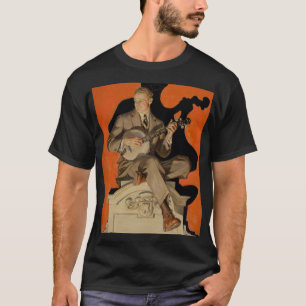 Camiseta J.C. Leyendecker Músico de Banjo 1920 Arte Art Déc