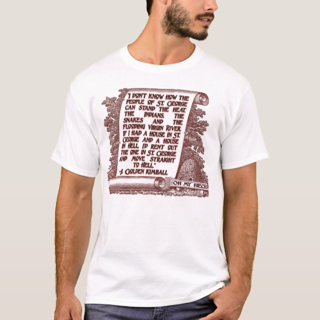 Camiseta J. Cita de oro de Kimball en San Jorge, Utah (Anverso)