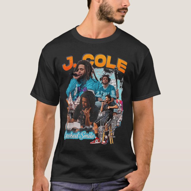 Camiseta J.Cole Tee Para Hombres Mujeres Rapper Retro Vinta (Anverso)