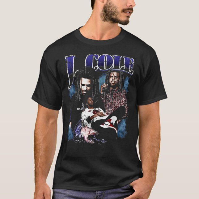 Camiseta J.Cole Tee Para Hombres Mujeres Rapper Retro Vinta (Anverso)