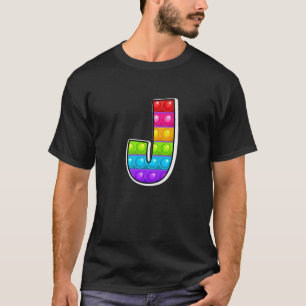 Camiseta J Cutest Capital Letra J Alphabet Funny Poppin Ki