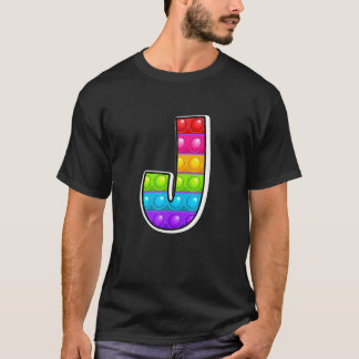 Camiseta J Cutest Capital Letra J Alphabet Funny Poppin Ki