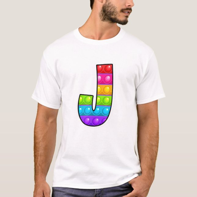 Camiseta J Cutest Capital Letra J Alphabet Funny Poppin Ki (Anverso)