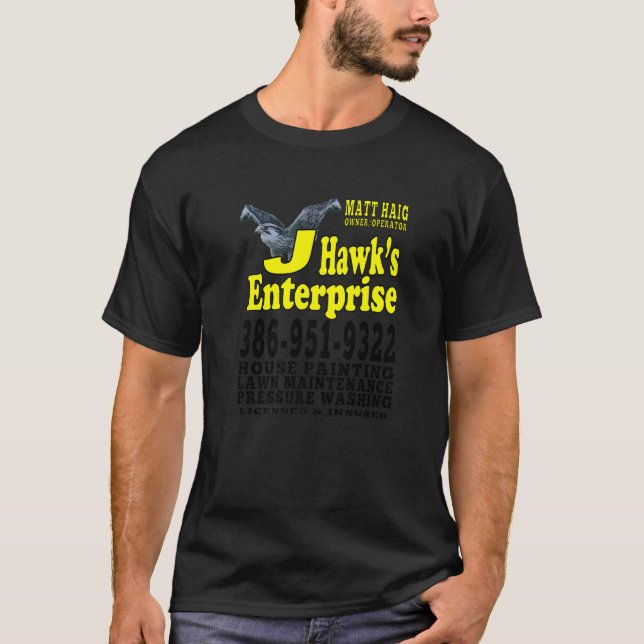 Camiseta J Hawk Lawn Care Premium (Anverso)
