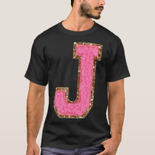 Camiseta J - Palo de la letra de la variedad del Purpurina