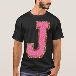 Camiseta J - Palo de la letra de la variedad del Purpurina