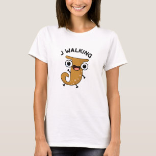 Camiseta J Walking Funny Alphabet Pun