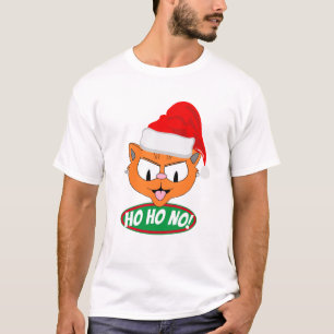 Camiseta ¡Ja Ja NO! Gato de Dibujos Animados Anti-Navideño