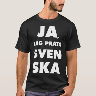 Camiseta Ja Jag Prata Svenska Sí hablo negro sueco bg