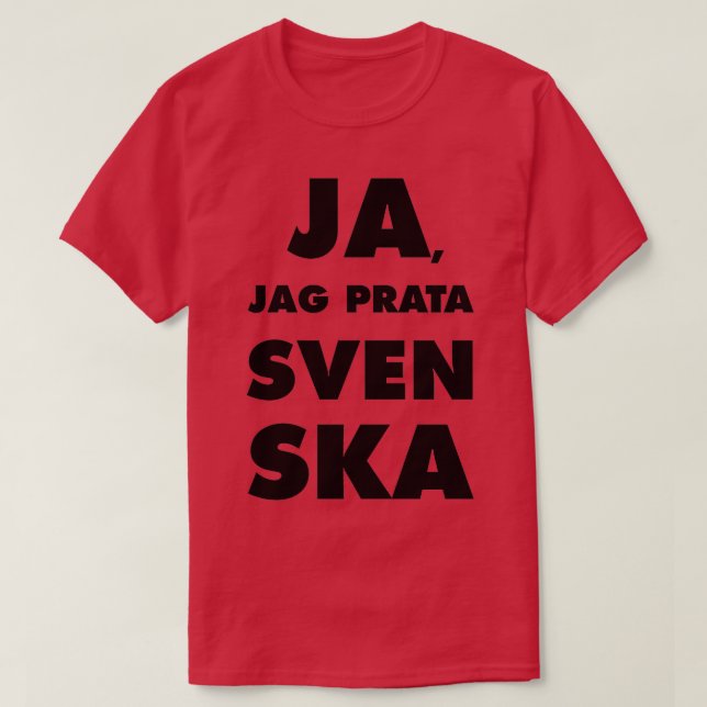 Camiseta Ja Jag Prata Svenska Sí hablo sueco (Diseño del anverso)