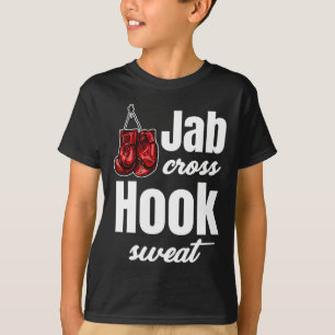 Camiseta Jab Cross Hook Sudor Divertido Kickboxing Artes Ma