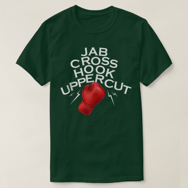 Camiseta Jab Cross Hook Uppercut Boer Funny Boing Training (Diseño del anverso)