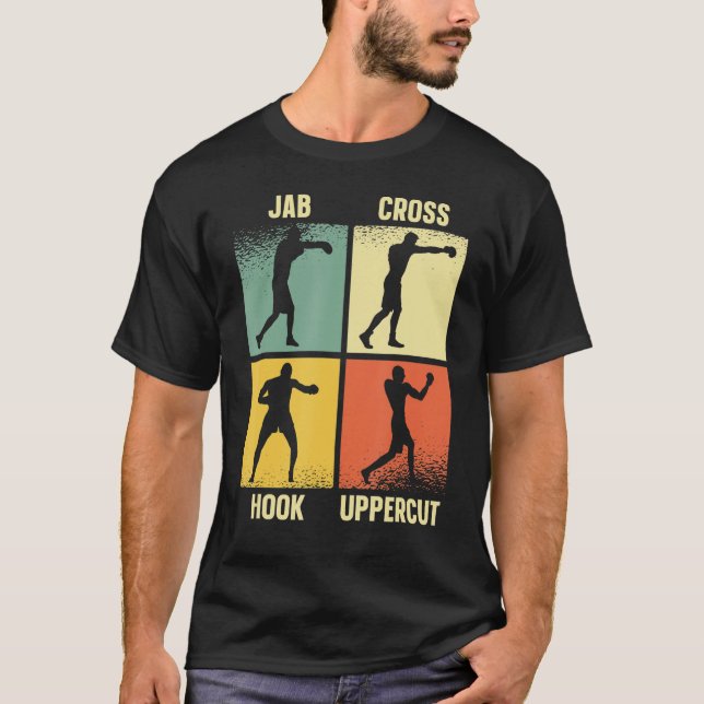 Camiseta Jab Cross Hook Uppercut Boxing Guantes de boxeo (Anverso)