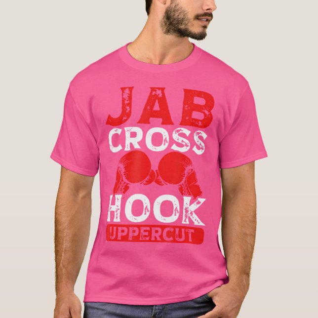 Camiseta Jab Cross Hook Uppercut Mma Kickboxing Kickbox (Anverso)