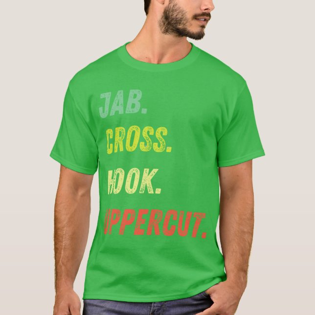 Camiseta Jab Cross Hook Uppercut Unise retro (Anverso)