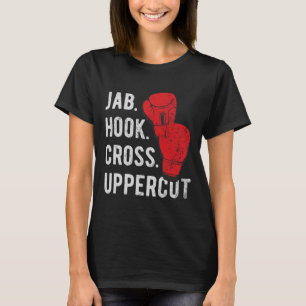 Camiseta Jab, Hook, Cross, Uppercut - Kickboxing y Boxeo