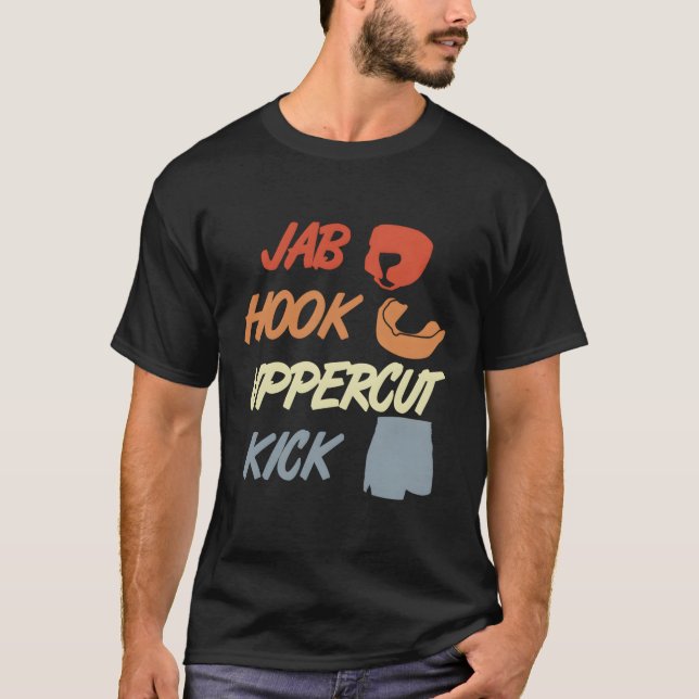 Camiseta Jab Hook Uppercut Kick Mial (Anverso)