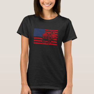 Camiseta Jabalí bandera americana - Caza de jabalíes