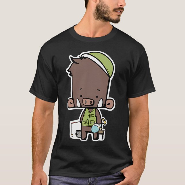 Camiseta Jabalí pescador (Anverso)