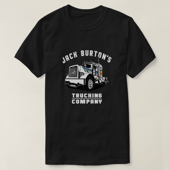 Camiseta Jack Burtons Trucking Company Black Active (Diseño del anverso)