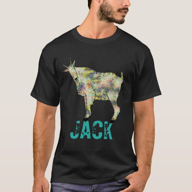 Camiseta Jack Colorful Funky Raro Gota Gracioso Arte Animal (Anverso)