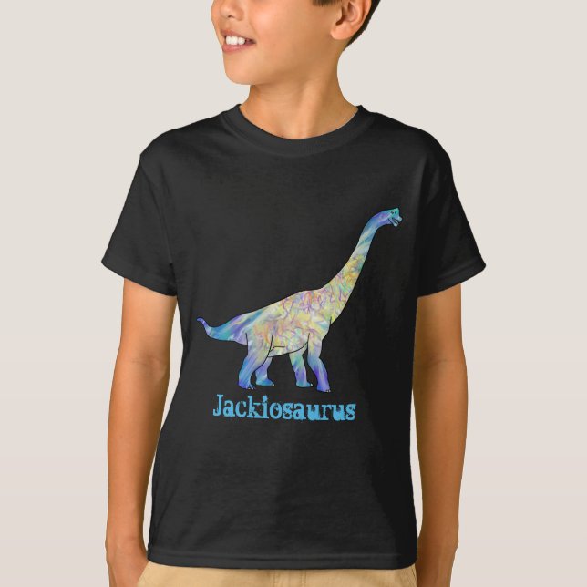 Camiseta Jack iosaurus colorido Brachiosaurus Dinosaur Art (Anverso)