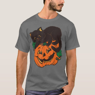 Camiseta Jack O Lantern Black Cat Halloween Disstume espelu