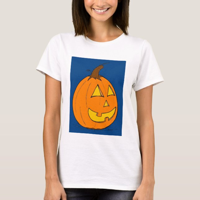 Camiseta Jack o' Lantern Blue Womens Spaghetti Tank (Anverso)