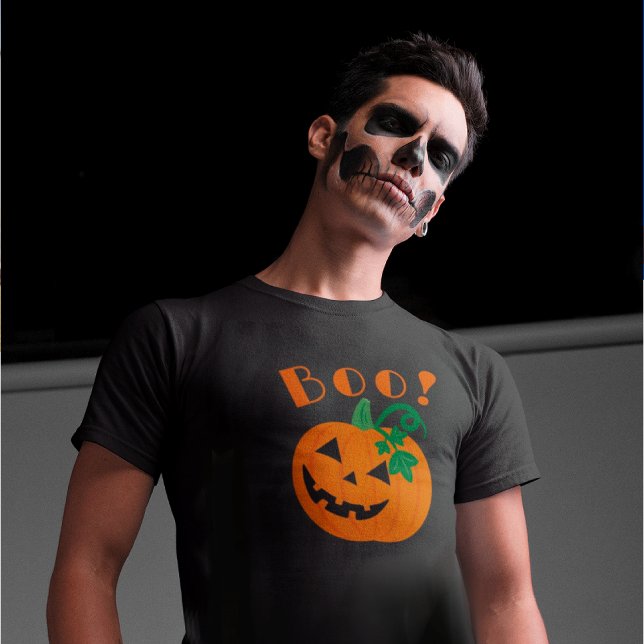 Camiseta Jack O Lantern Boo personalizado naranja negro (Boo to you!)