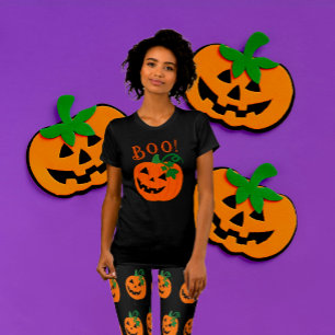 Camiseta Jack O Lantern Boo personalizado naranja negro