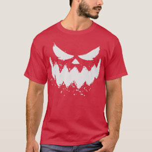 Camiseta Jack O Lantern cara de calabaza tallada de miedo H