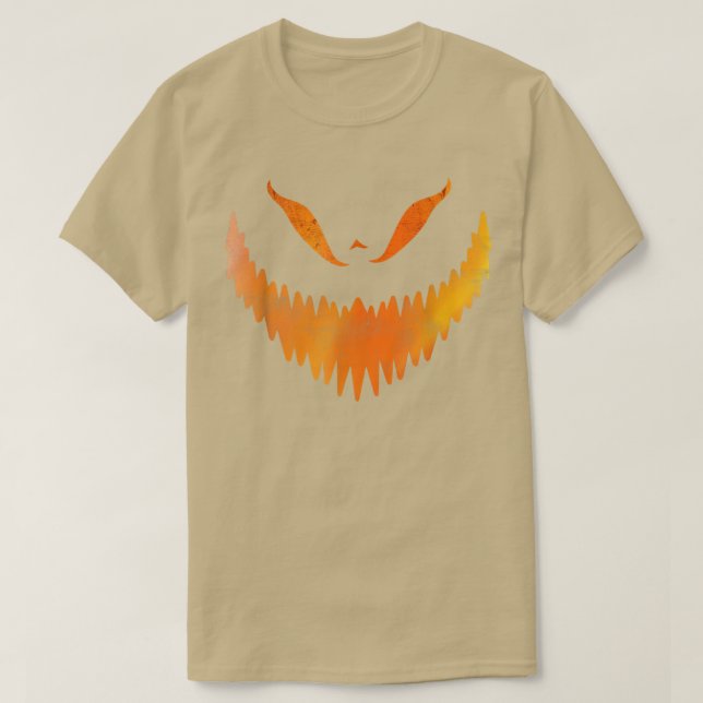 Camiseta Jack O Lantern Carved Pumpkin Face Halloween Costu (Diseño del anverso)