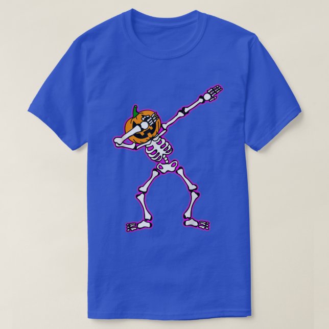 Camiseta Jack O' Lantern Dabbing Pumpkin Halloween Dab Skin (Diseño del anverso)