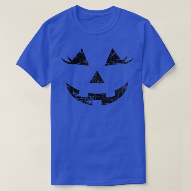 Camiseta Jack O Lantern Face Eyelashes Chica Pumpkin Hallow (Diseño del anverso)