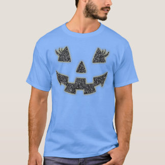 Camiseta Jack O Lantern Face Pumpkin Eyelashes Halloween Co