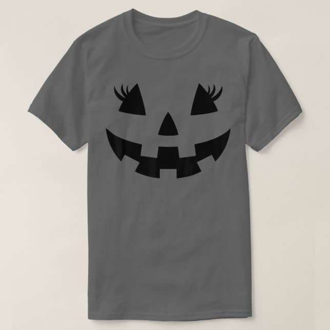 Camiseta Jack O Lantern Face Pumpkin Eyelashes Halloween Co (Diseño del anverso)