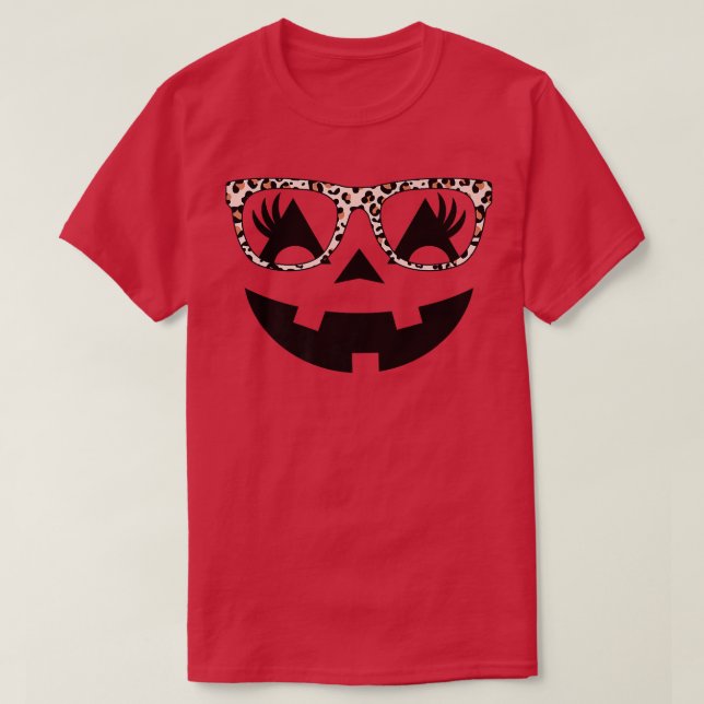 Camiseta Jack O Lantern Face Pumpkin Eyelashes Halloween Le (Diseño del anverso)