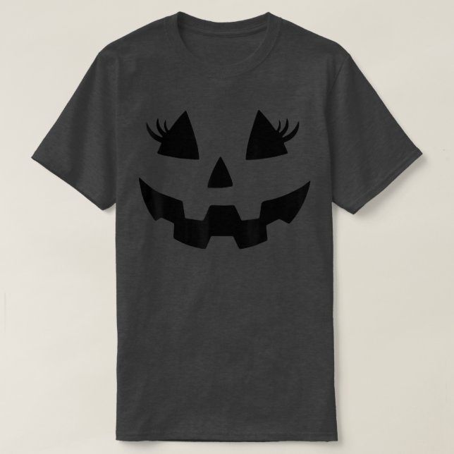 Camiseta Jack O Lantern Face Pumpkin Eyelashes Hallowen Cos (Diseño del anverso)