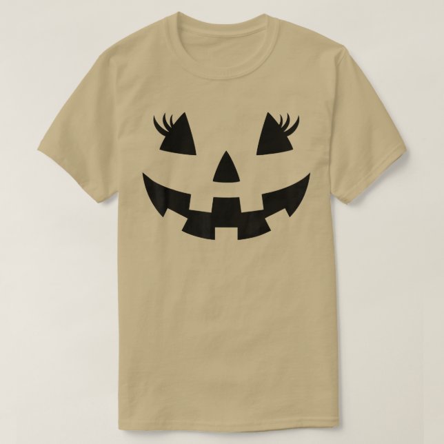 Camiseta Jack O Lantern Face Pumpkin Eyelashes Hallowen Cos (Diseño del anverso)