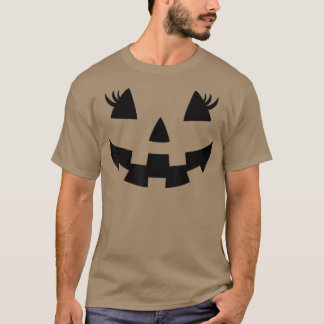 Camiseta Jack O Lantern Face Pumpkin Eyelashes Hallowen Cos